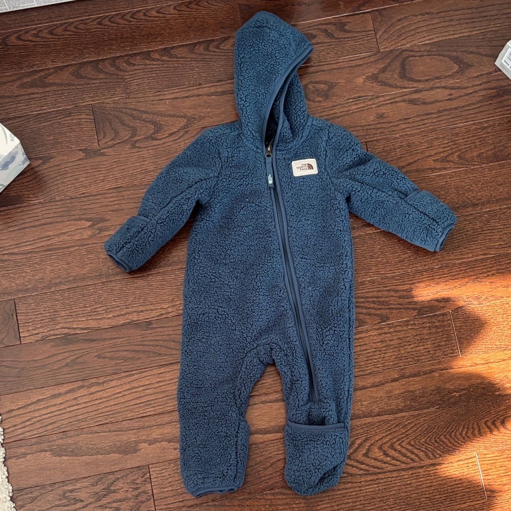 The North Face Kids Navy Fleece Footie 6-12 months